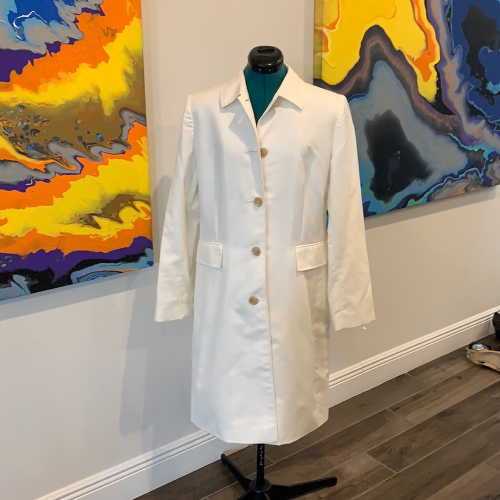 Banana Republic White Trench Coat
